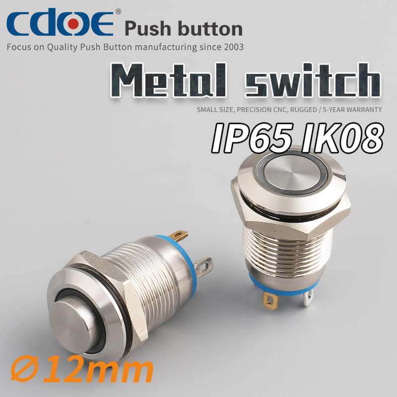 12MM METAL LEDLİ BUTON