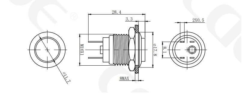 16MM METAL KALICI ON-OFF NİKEL AF40ZN - Afem Elektronik