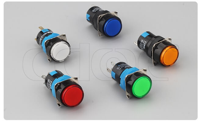 16MM PLASTİK YAYLI KIRMIZI 24V CD-AY-11D/24V/R