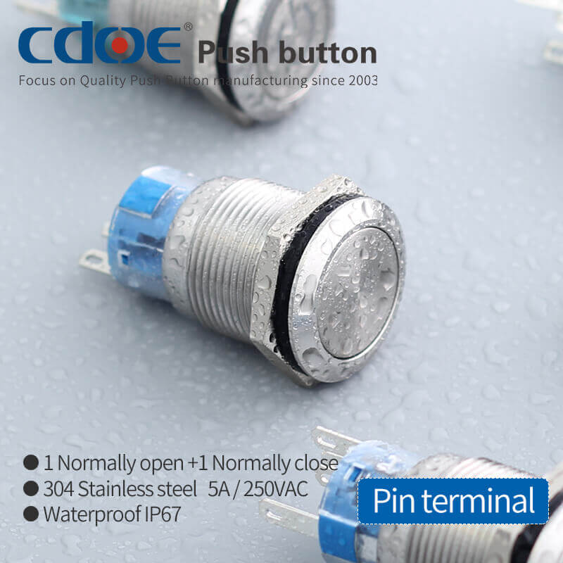 19MM METAL BUTON PASLANMAZ 1NO/1NC CD65BS