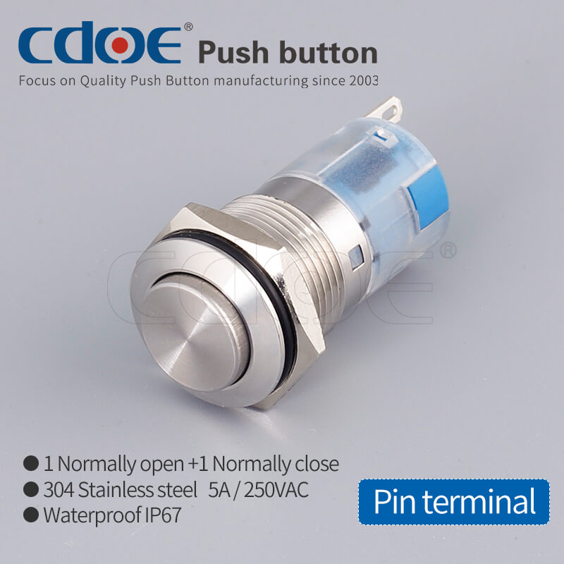 19MM METAL KALICI PASLANMAZ 1NO/1NC CD65S