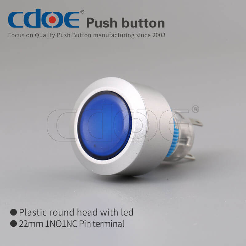 22MM YAYLI BUTON LEDLİ 24V