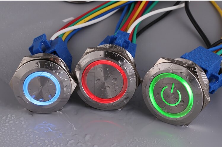 30MM METAL KIRMIZI BUTON PASLANMAZ CDGQ30-11R - Afem Elektronik