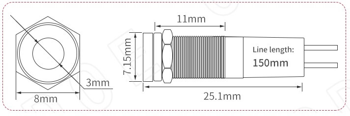 6.0MM METAL KABLOLU SİNYAL 24V - Afem Elektronik
