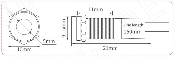 8.0MM METAL KABLOLU SİNYAL 24V - Afem Elektronik